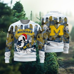 Michigan Wolverines Snoopy Dabbing The Peanuts Sports Football American 3D Sweater
