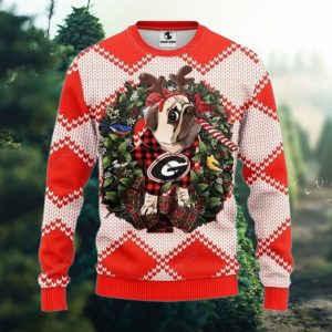 Ncaa Georgia Bulldogs Pug Dog Ugly Christmas Sweater, All Over Print Sweatshirt, Ugly Sweater, Christmas Sweaters, Hoodie, Sweater