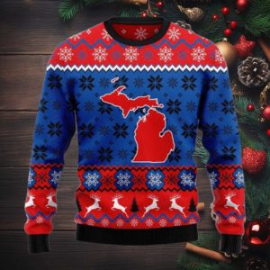 Sweet Home Michigan Ugly Christmas Sweater Gift Men Women